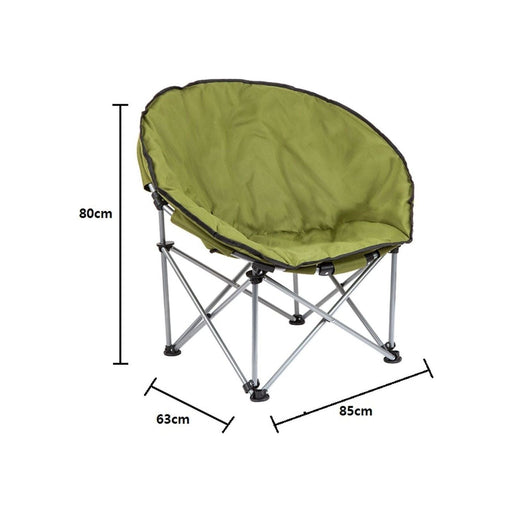 Green Adult Bucket Camping Chair Padded High Back Folding Orca Moon Chair & Bag Twin Pack Summit  - Dynamic Drive