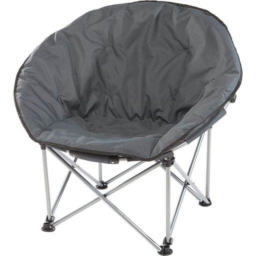 Grey Adult Bucket Camping Chair Padded High Back Folding Orca Moon Chair & Bag Summit  - Dynamic Drive