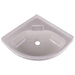 Grove 14" x 14" Bathroom White Plastic Corner Vanity Sink Bowl Grove  - Dynamic Drive