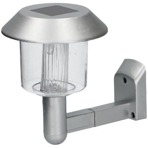 Grundig Solar Powered Led Outdoor Garden Fence Wall Chrome Lantern Light Lamp Grundig  - Dynamic Drive