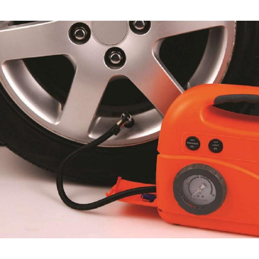 Heavy Duty RAC 12V 5 In 1 Air Compressor Torch Tyre Inflator Deflator Pump ukcampingandleisure  - Dynamic Drive