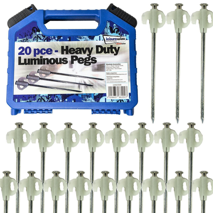 Heavy Duty Tent & Awning Pegs with Case Leisurewize  - Dynamic Drive