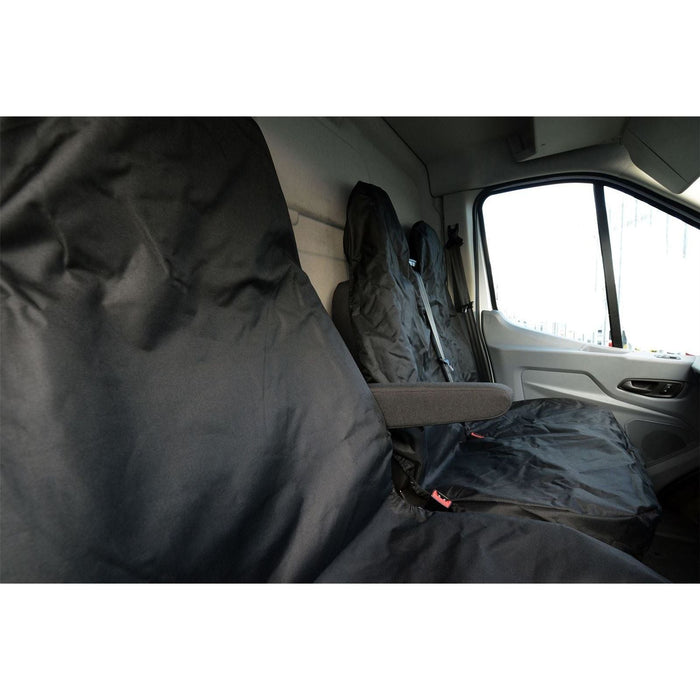 Heavy Duty Van Seat Protector Set 1+2 Universal Side Airbag Compatible UKB4C  - Dynamic Drive