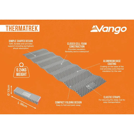 Vango ThermaTrek 1.7 Std Orange Air Beds Vango  - Dynamic Drive