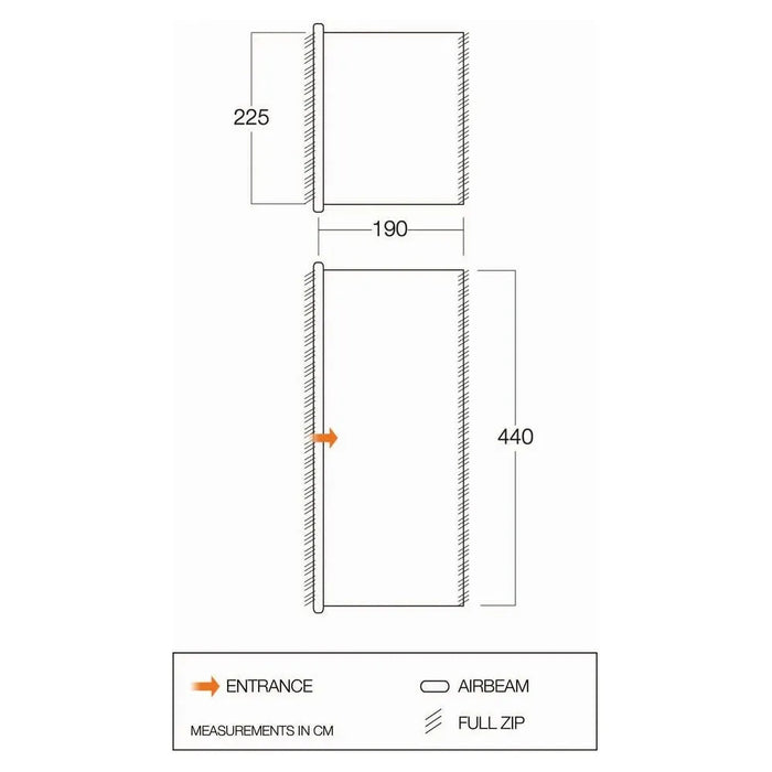 Vango Zipped Front Extension -Sentinel Elite-TA105- Anantara//Ventanas 650XL Cloud Grey Vango  - Dynamic Drive