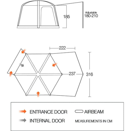 Vango Varkala Connect Sun Canopy Grey Violet Vango  - Dynamic Drive