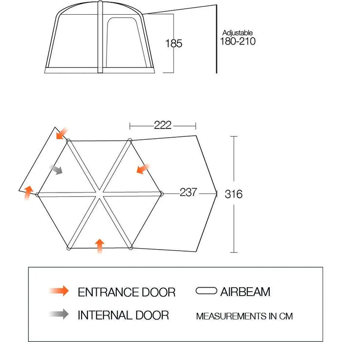 Vango Varkala Connect Sun Canopy Grey Violet Vango  - Dynamic Drive