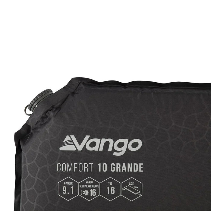 Vango Comfort 10 Grande 10 Grande Shadow Grey Self Inflating Sleep Mat Vango  - Dynamic Drive