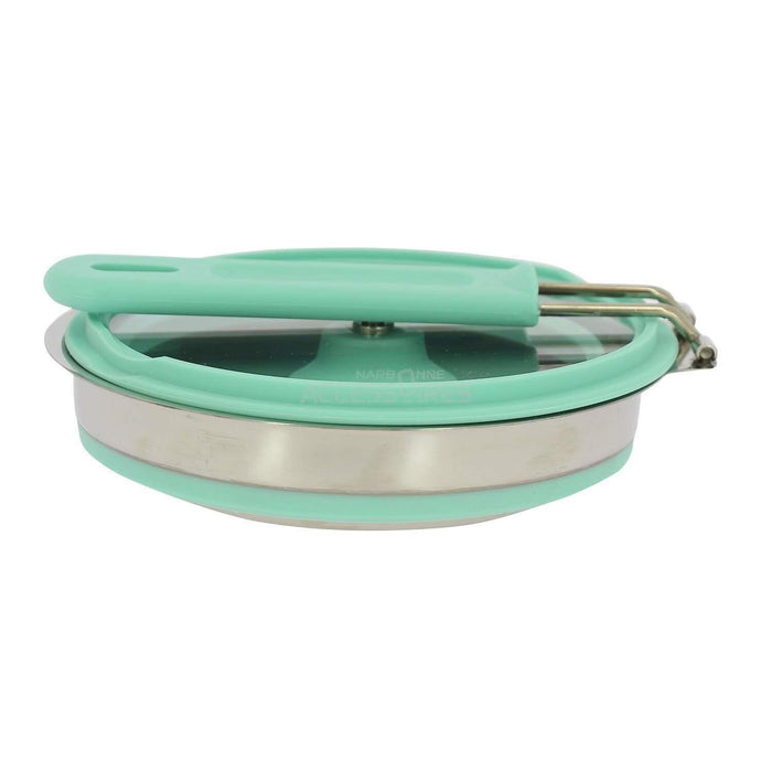 Incasa Collapsible Folding Silicone Small 16cm Pan Casserole with Glass Lid & Handle Incasa  - Dynamic Drive