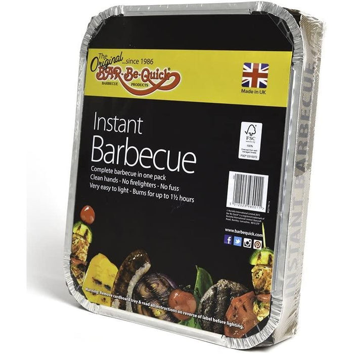 Instant Disposable Medium Bar-Be-Quick BBQ Garden Grill 29 x 24 x 4.6cm Bar-Be-Quick  - Dynamic Drive