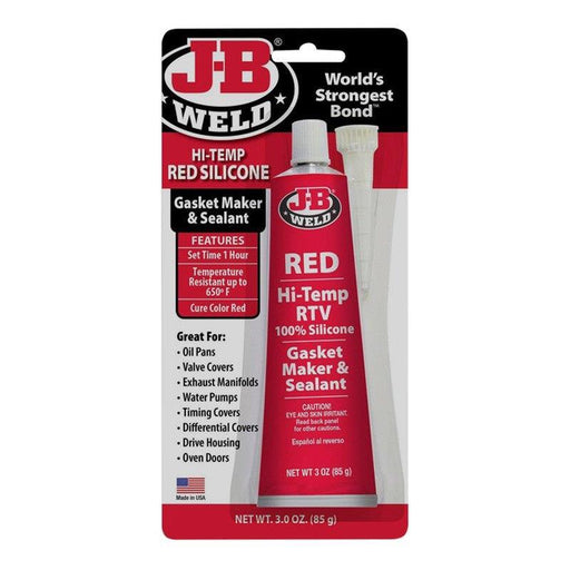 JB J-B Weld 31314 Hi Temp Gasket Maker & Sealant (Red) RTV 100% Silicone T48 Pos J-B Weld  - Dynamic Drive