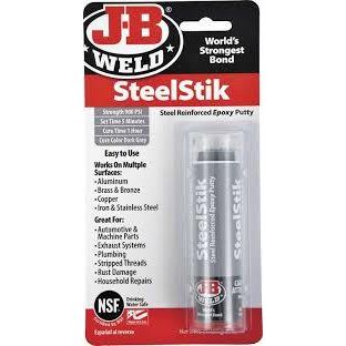 JB Weld Steel Stick Metal Repair Reinforced Epoxy Putty Adhesive SteelStik 57g - UK Camping And Leisure