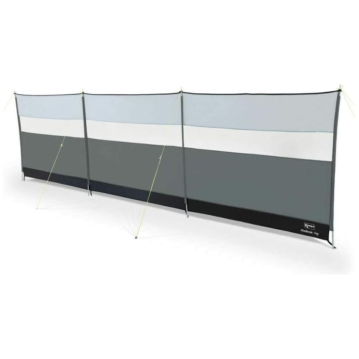 Kampa 4 Steel Poled 5m Camping Windbreak with Clear Viewing Panels - Fog Grey Kampa  - Dynamic Drive