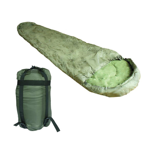 Kombat Military Sleeping Bag Olive Mummy 2 Season Polyester Fill Cadets Forces Kombat UK  - Dynamic Drive