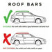 Locking Universal Aluminium Car Roof Bars Cross Rack 1.2M For Raised Rails 90kg Maypole  - Dynamic Drive