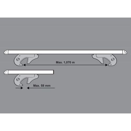 Locking Universal Aluminium Car Roof Bars Cross Rack 1.3M For Raised Rails 75kg UK Camping And Leisure