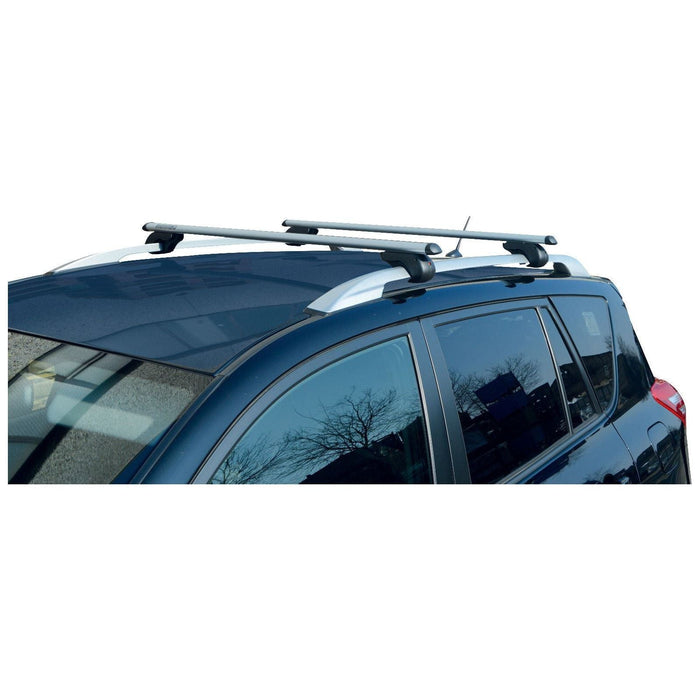 Locking Universal Aluminium Car Roof Bars Cross Rack 1.3M For Raised Rails 75kg UK Camping And Leisure