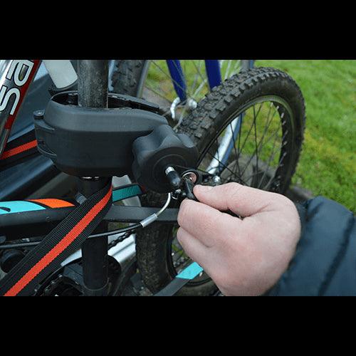 M-Way Towball Mounted Car Rear Tow Bar Cycle Holder 2 Bike Carriers with Electrics Maypole  - Dynamic Drive