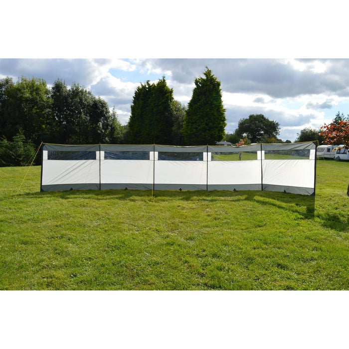 Maypole 5 Panel Steel Poled PVC Windbreak 800cm UK Camping And Leisure