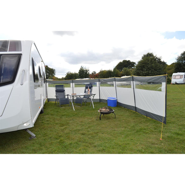 Maypole 5 Panel Steel Poled PVC Windbreak 800cm UK Camping And Leisure