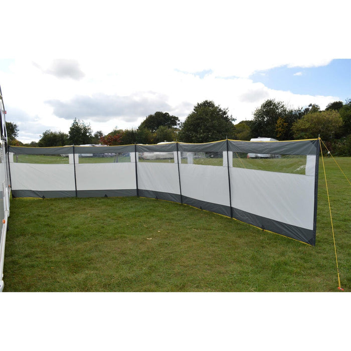 Maypole 5 Panel Steel Poled PVC Windbreak 800cm UK Camping And Leisure