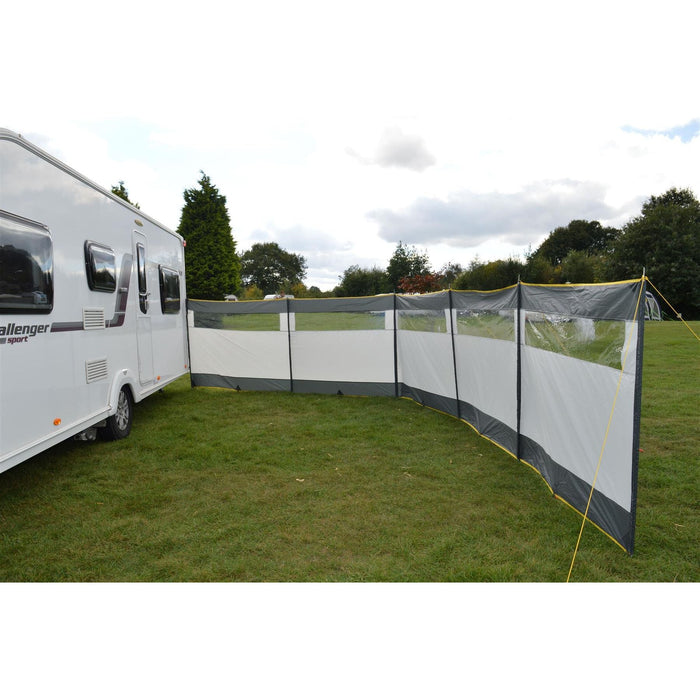 Maypole 5 Panel Steel Poled PVC Windbreak 800cm UK Camping And Leisure