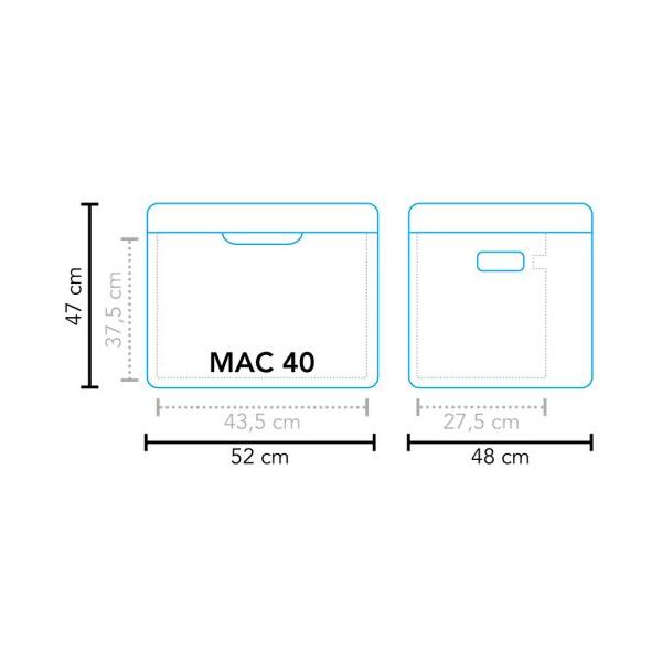 Mestic Absorption Cool Box 42 Litre MAC-40 AC/DC 12V/230V and Gas Mestic  - Dynamic Drive