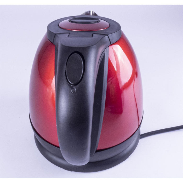 Metallic Red Compact Low Power 1.2L 750W Cordless Kettle Caravan Camper Van RV Powerpart  - Dynamic Drive