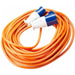 Orange 25 Metre 230v Electric Hook Up Extension Leisurewize  - Dynamic Drive