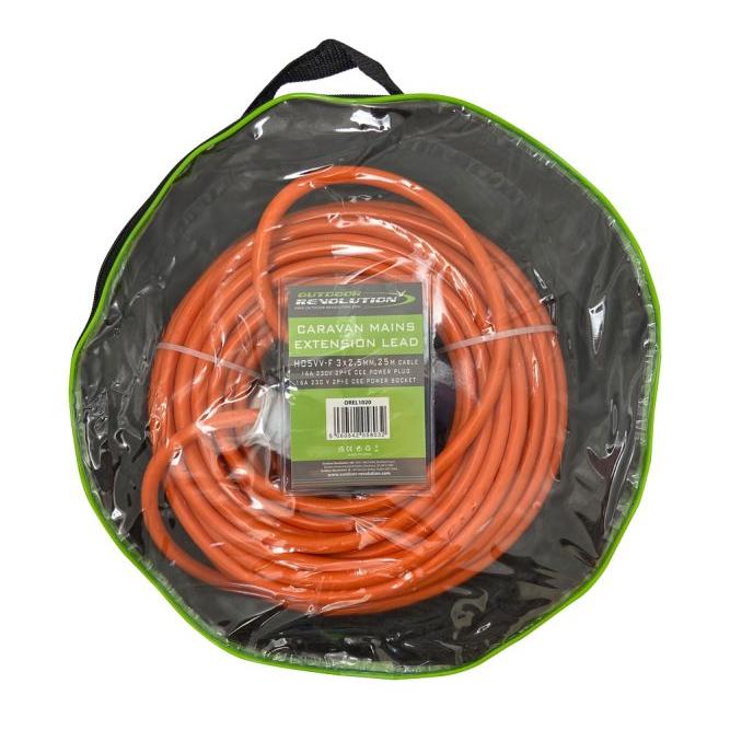 Outdoor Revolution Caravan Mains Extension Cable 25m 2.5mm 16A Outdoor Revolution  - Dynamic Drive