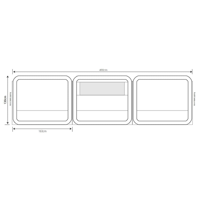 Outdoor Revolution 3 Panel Inflatable Oxygen Modular Windbreak 130cm x 490cm Outdoor Revolution  - Dynamic Drive