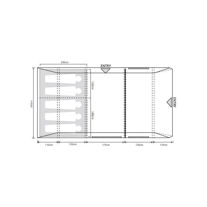 Outdoor Revolution Airedale 5.0S Air Tent Oxygen Inflatable Family 5 Berth Outdoor Revolution  - Dynamic Drive