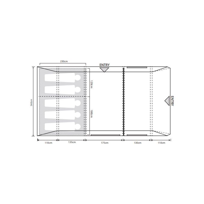 Outdoor Revolution Airedale 5.0S Air Tent Oxygen Inflatable Family 5 Berth Outdoor Revolution  - Dynamic Drive