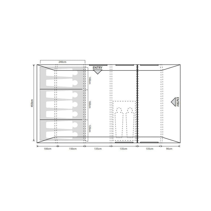 Outdoor Revolution Camp Star 700 Package 7 Person AIR Tent Carpet & Footprint Outdoor Revolution  - Dynamic Drive