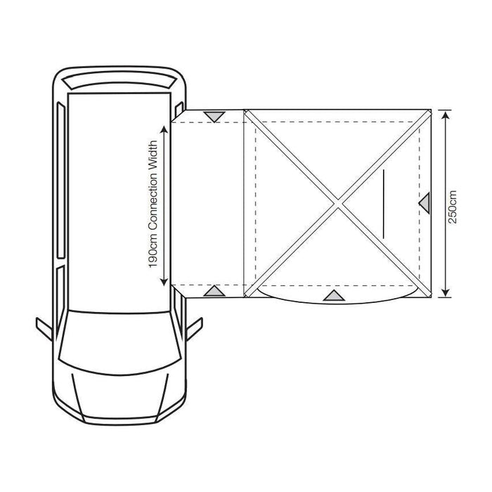 Outdoor Revolution Cayman Campervan Midi Air Mid Awning (210-255cm) Outdoor Revolution  - Dynamic Drive