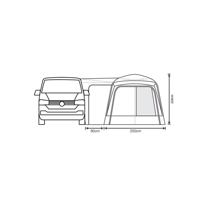 Outdoor Revolution Cayman Campervan Midi Air Mid Awning (210-255cm) Outdoor Revolution  - Dynamic Drive