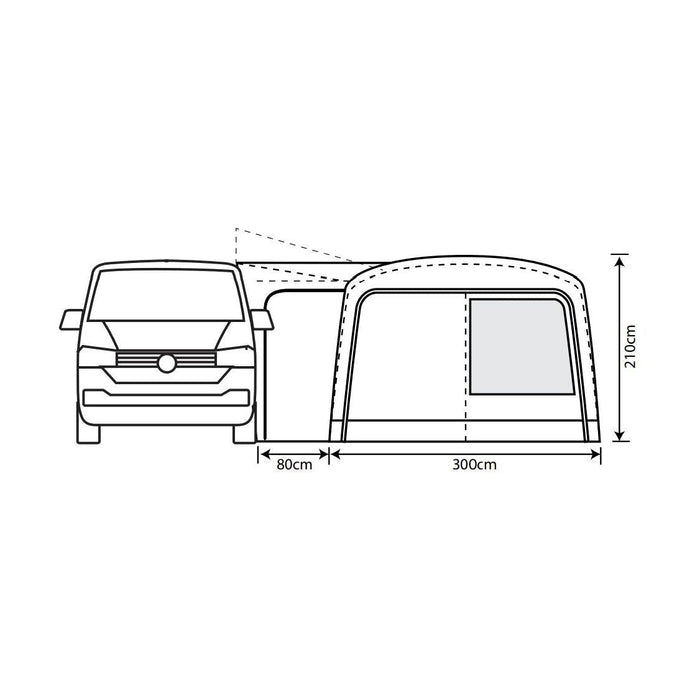 Outdoor Revolution Cayman Combo Air Mid Driveaway Awning  210-255cm Outdoor Revolution  - Dynamic Drive