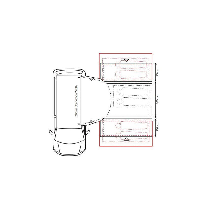 Outdoor Revolution Cayman Combo PC Low Driveaway Awning  180-210cm Outdoor Revolution  - Dynamic Drive