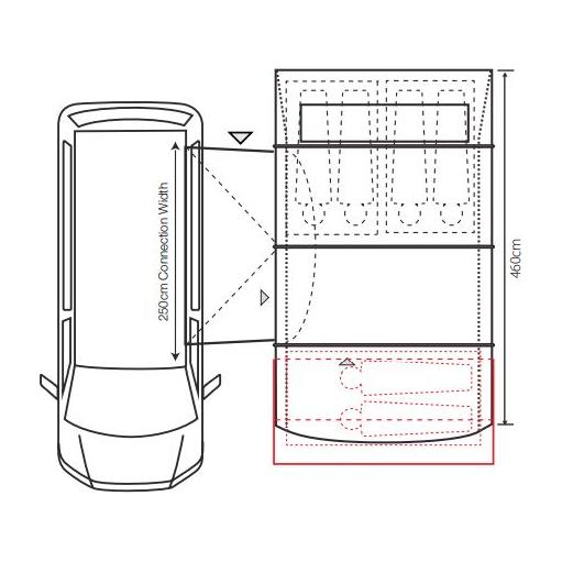 Outdoor Revolution Cayman Curl XLE F/G Poled Mid Driveaway Awning 210-255cm Outdoor Revolution  - Dynamic Drive