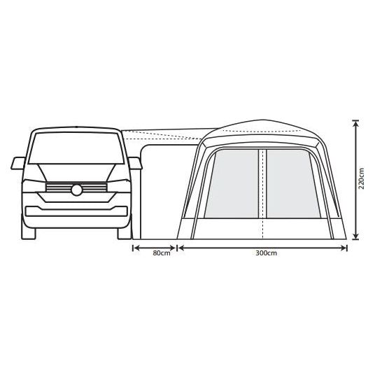 Outdoor Revolution Cayman Inflatable Air Low Awning 180-220cm Outdoor Revolution  - Dynamic Drive