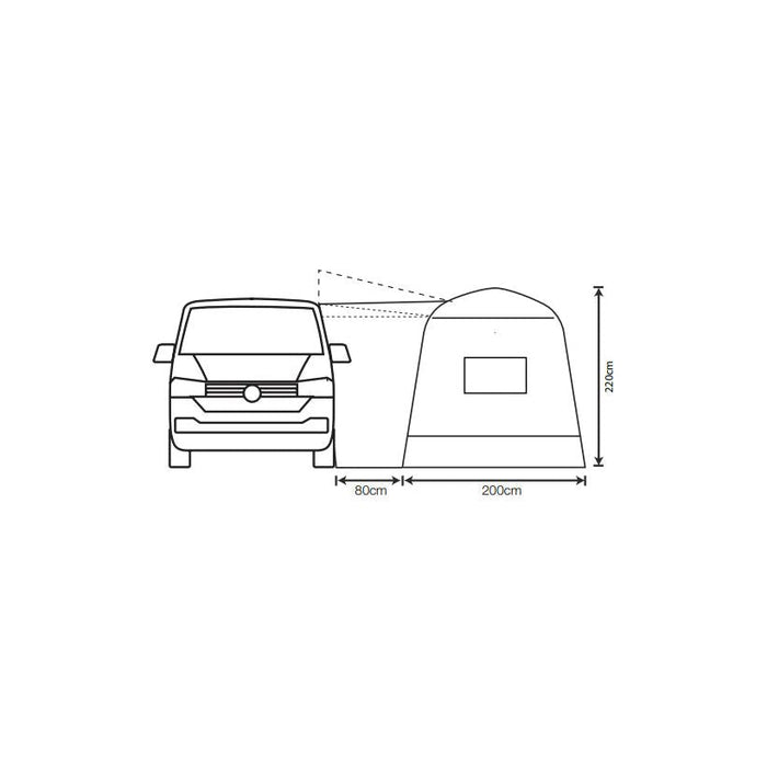 Outdoor Revolution Cayman Outhouse Handi XL Mid Top Drive Away Awning VW T4 T5 Outdoor Revolution  - Dynamic Drive