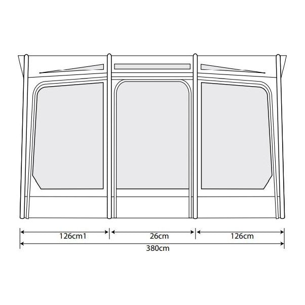 Outdoor Revolution Eclipse Pro 380L Caravan/Motorhome Awning  (235-250cm) UK Camping And Leisure