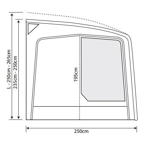 Outdoor Revolution Eclipse Pro 380L Caravan/Motorhome Awning  (235-250cm) UK Camping And Leisure