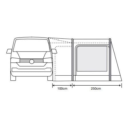 Outdoor Revolution Movelite T2R Low Air Frame Awning (180-220cm) UK Camping And Leisure