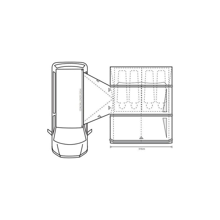 Outdoor Revolution Movelite T3E High Awning (255-305cm) Outdoor Revolution  - Dynamic Drive