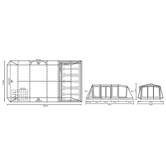 Outdoor Revolution Ozone 6.0 XTR 6 (+2) Berth Safari Inflatable Air Tent 2023 Outdoor Revolution  - Dynamic Drive