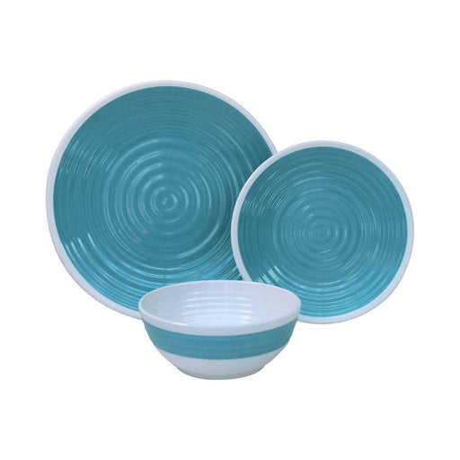 Outdoor Revolution Premium 12pc Melamine Plate and Bowl Set Pastel Blue Outdoor Revolution  - Dynamic Drive