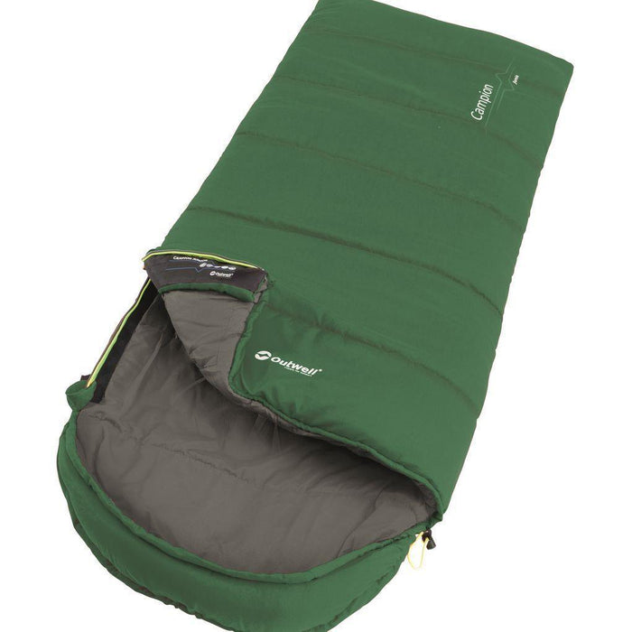 Outwell Campion Junior Kid / Childrens Sleeping Bag Green - 2 Season Outwell  - Dynamic Drive