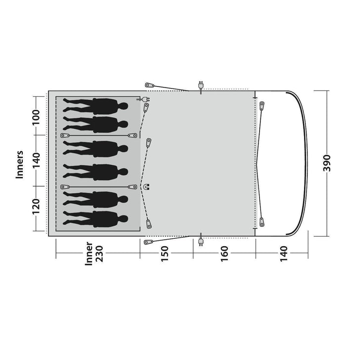 Outwell Tent Colorado 6PE 6 Berth Pole Tent Outwell  - Dynamic Drive