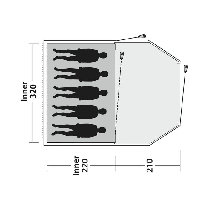 Outwell Tent Earth 5 Berth Pole Tent Outwell  - Dynamic Drive